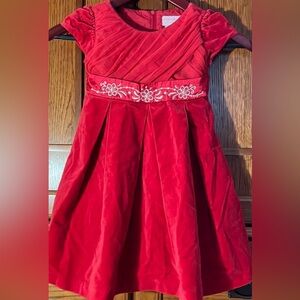 American Girl Bitty Baby Merry & Bright Velvet Embroidered Waist Dress A-Line